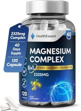 HealthEssent Magnesium 6-in-1 Complex 2325mg 120 Capsules Muscle Nerve Energy Su 0.05 per thousand milligrams