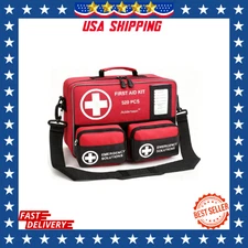 520 pcs Large First Aid Kit Emergency Medical Bag for Home, Car Travel, Camping.