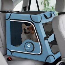Dog Crate Portable Metal Frame Pet Carrier Medium Car Travel Snagle Paw Back