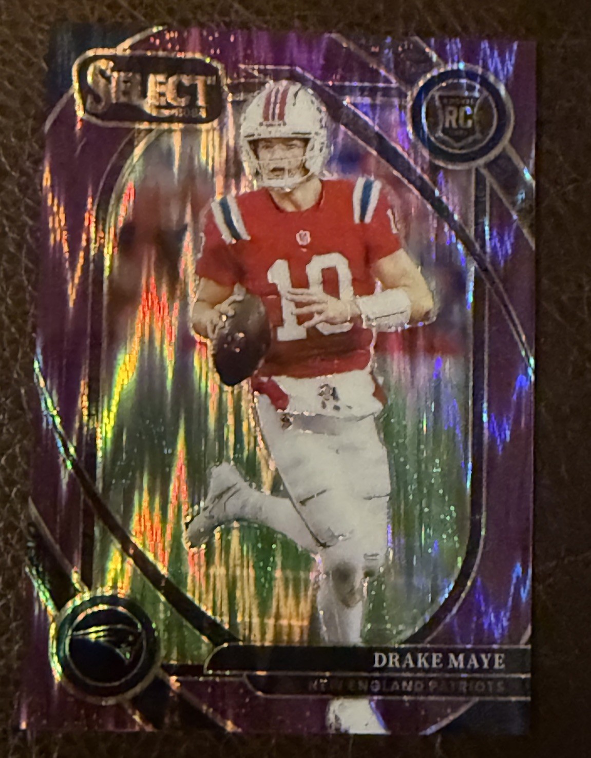 2024 Select Club Level Drake Maye #218 Purple Shock Prizm /360