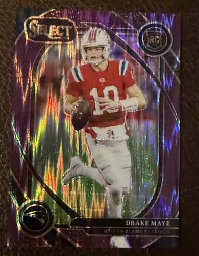 2024 Panini Select Club Level Drake Maye Rookie #218 Purple Shock Prizm /360 RC