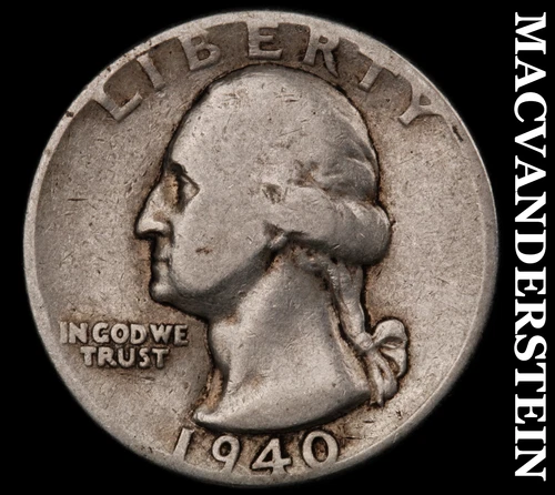 1940 Washington Quarter- Silver- Scarce Better Date No Reserve #J1038
