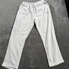 Vintage Adidas Gray Fleece Sweatpants Men  s Size Large Elastic Waistband Soft