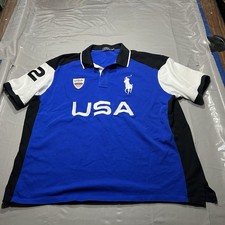 Polo Ralph Lauren Big Pony USA Polo Shirt Mens 3XB BIG Blue