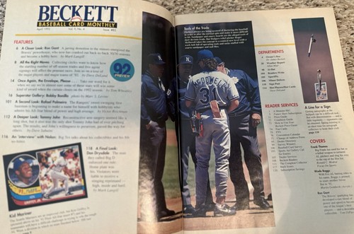 Beckett Baseball Card Monthly Magazine 1992 Lot Of 8 ⚾️ - Picture 8 of 12