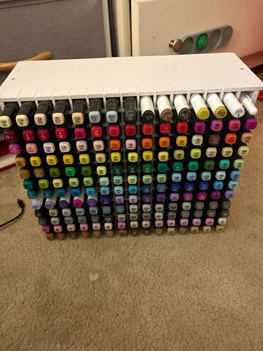 180 Slot Marker Holder White - Used INCLUDES 2 tip markers too