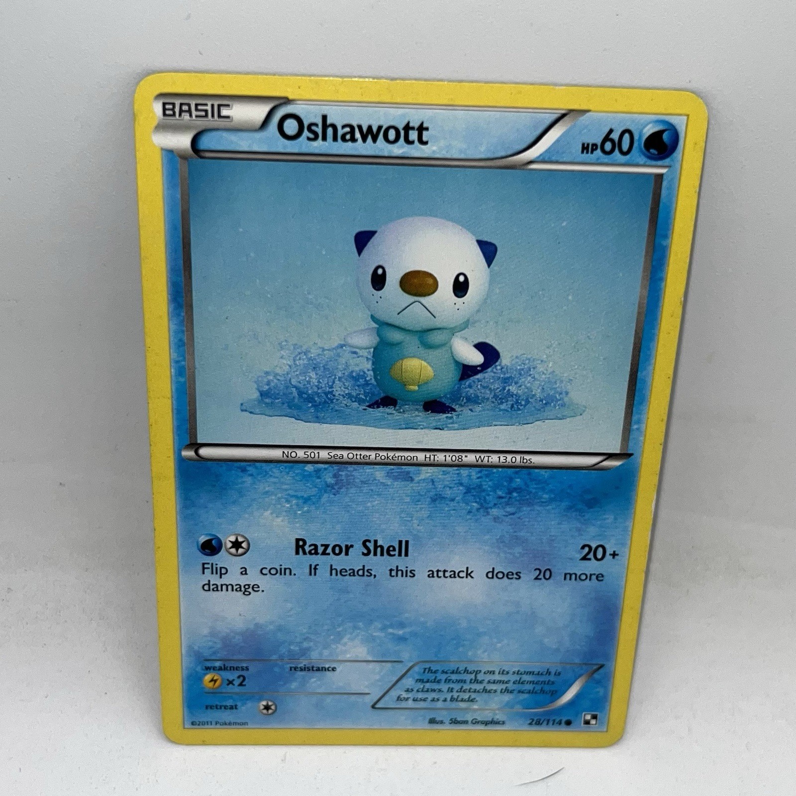 Oshawott 28/114 Black & White Regular Pokemon TCG