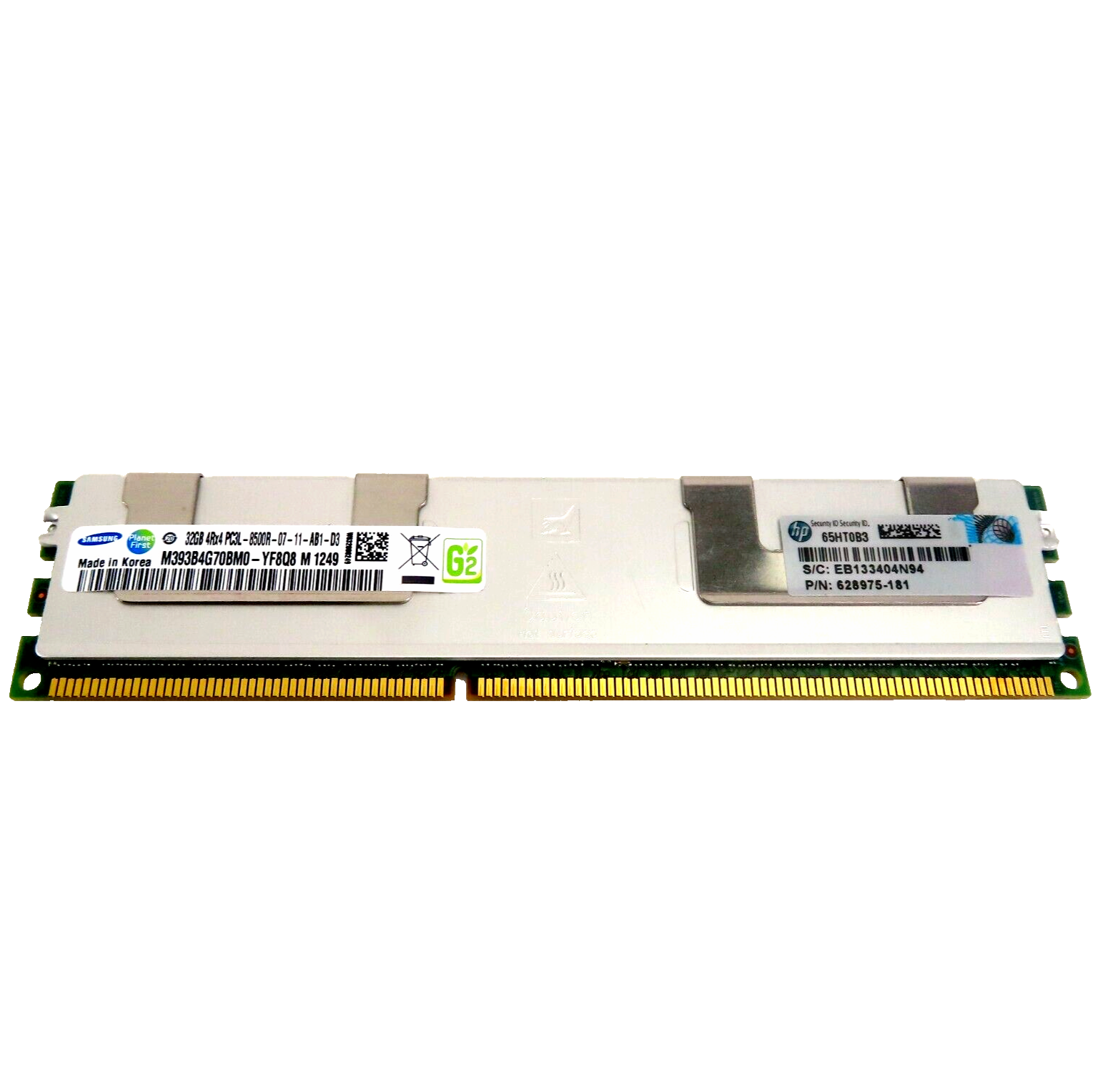 32GB RDIMM 4Rx4 PC3L-8500R DDR3 1066 MHz 240-Pin ECC Memory - 628975-181