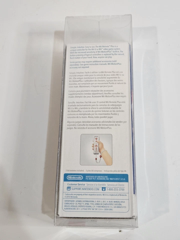 Official Wii Remote TOAD Nintendo Motion Plus Inside OEM New - Image 2 of 3