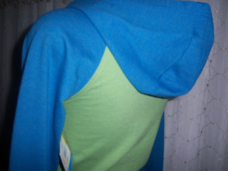 VOLCOM Brand Green / Blue Zip up Hooded Long Sleeve SWEATSHIRT Size M NEW - Image 3 of 4