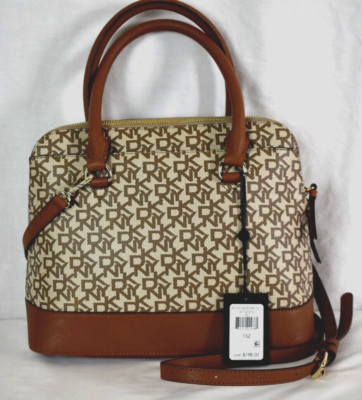DKNY Donna Karen New York Bryant Signature Logo Dome Satchel NWT