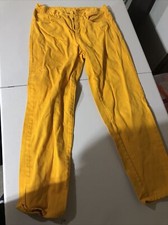 Lebon USA Vintage Yellow Denim Pants 80s Size Large Made In USA