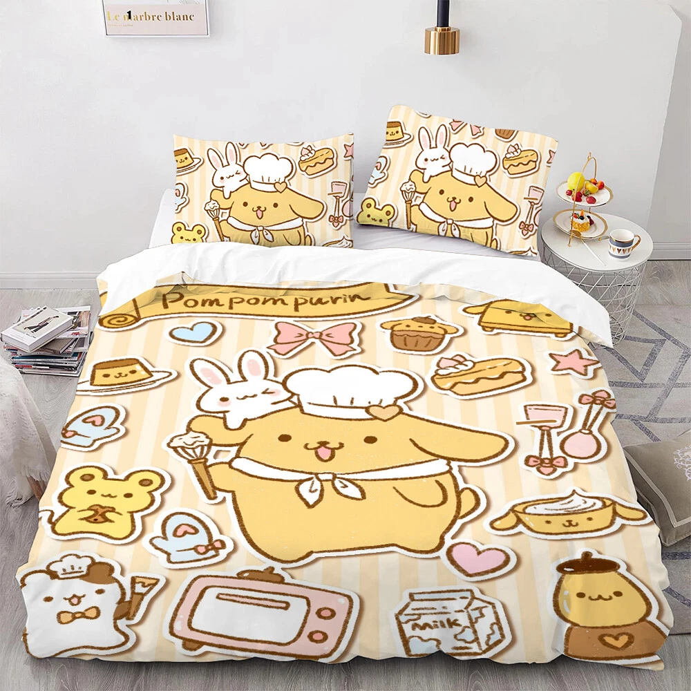Cartoon Family  Kitty Cat Kuromi Bedding Set