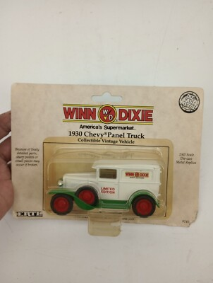 #ad Vtg Ertl 1991 Winn Dixie 1930 Chevy Panel Truck Die cast Metal 1 43 Scale Read $25.00