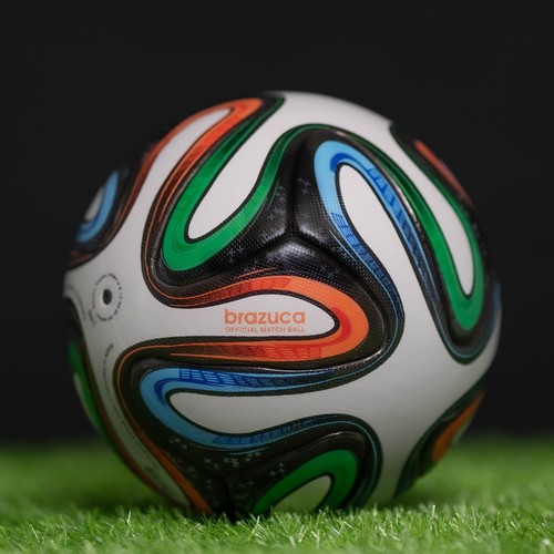 ADIDAS BRAZUCA SOCCER BALL FIFA WORLD CUP 2014 BRAZIL, SIZE 5 High
