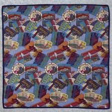 L437 Polo Ralph Lauren Multi Color Scarf Scarves Pocket Square 19" X 19.5"
