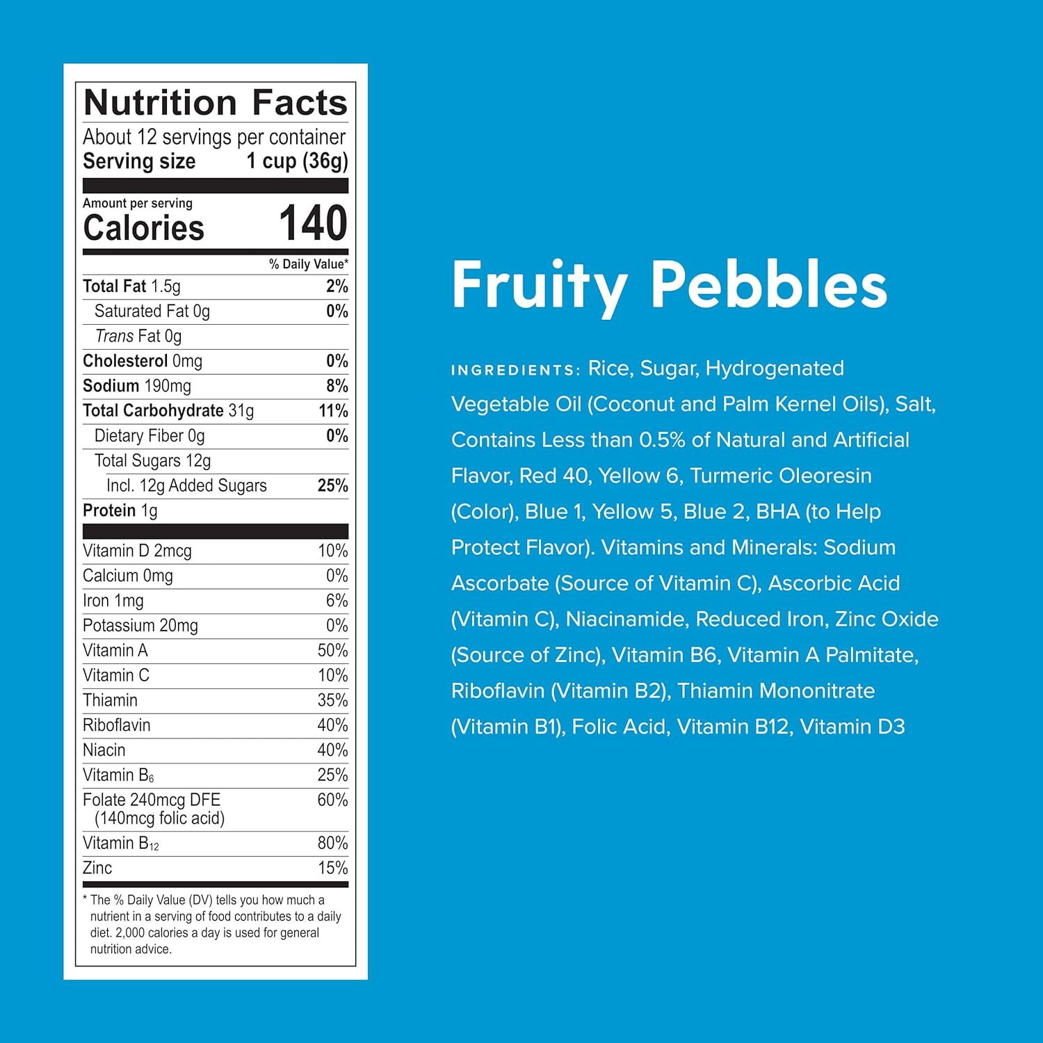 Post Fruity Pebbles Cereal with Vitamins & Minerals, GlutenFree
