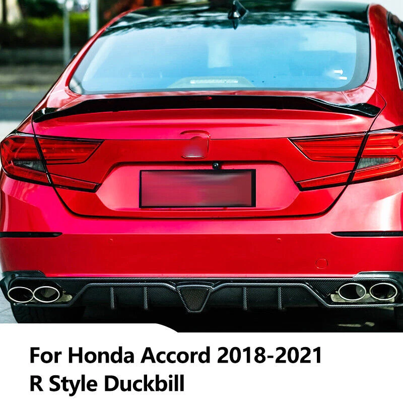 FOR HONDA ACCORD 2018-2022 JDM CARBON STYLE DUCKBILL REAR TRUNK SPOILER WING LIP Foto 2 de 4