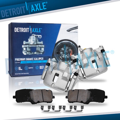 Front Disc Calipers &Brake Pads for 2003-2008 Toyota Corolla Matrix Pontiac Vibe