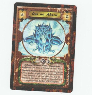Oni no Akeru L5R Legend of the Five Rings CCG Forbidden Knowledge 1996