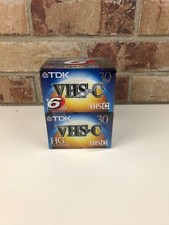 New Sealed TDK VHS-C HG Ultimate Video Tapes TC-30HG 6 Pk