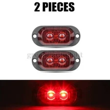 Oval 2in LED Marker Lights Truck RV Trailer Side Clearance Lamp Amber Red White