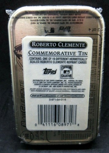 Roberto Clemente 1965 Topps Card #160 Commemorative Sealed Tin! Pirates HOFZIEGE - Bild 2 von 2