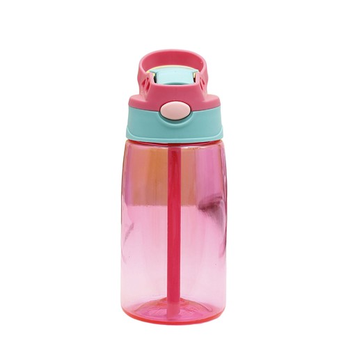 480ml Plastic Water Bottle Portable Kids Sippy Drinking Water with Handle Straw - Picture 13 of 16