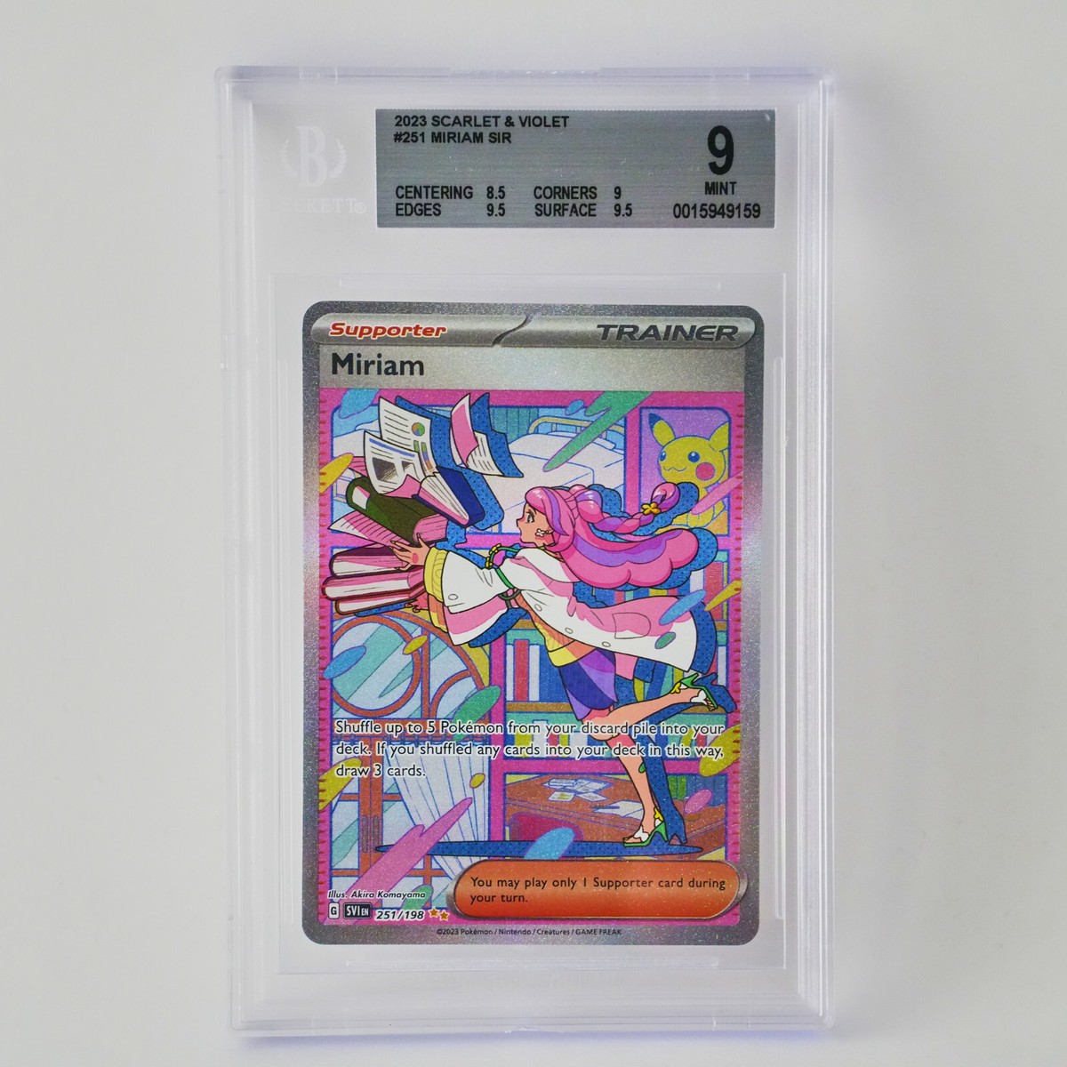 Pokémon TCG Miriam 251/198 Scarlet & Violet Base BGS 9 | eBay