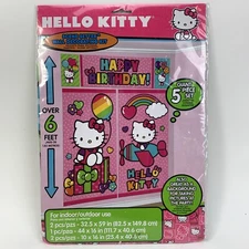 Hello Kitty Scene Setter Wall Decorating Kit 5 Pieces Birthday Party Decorations