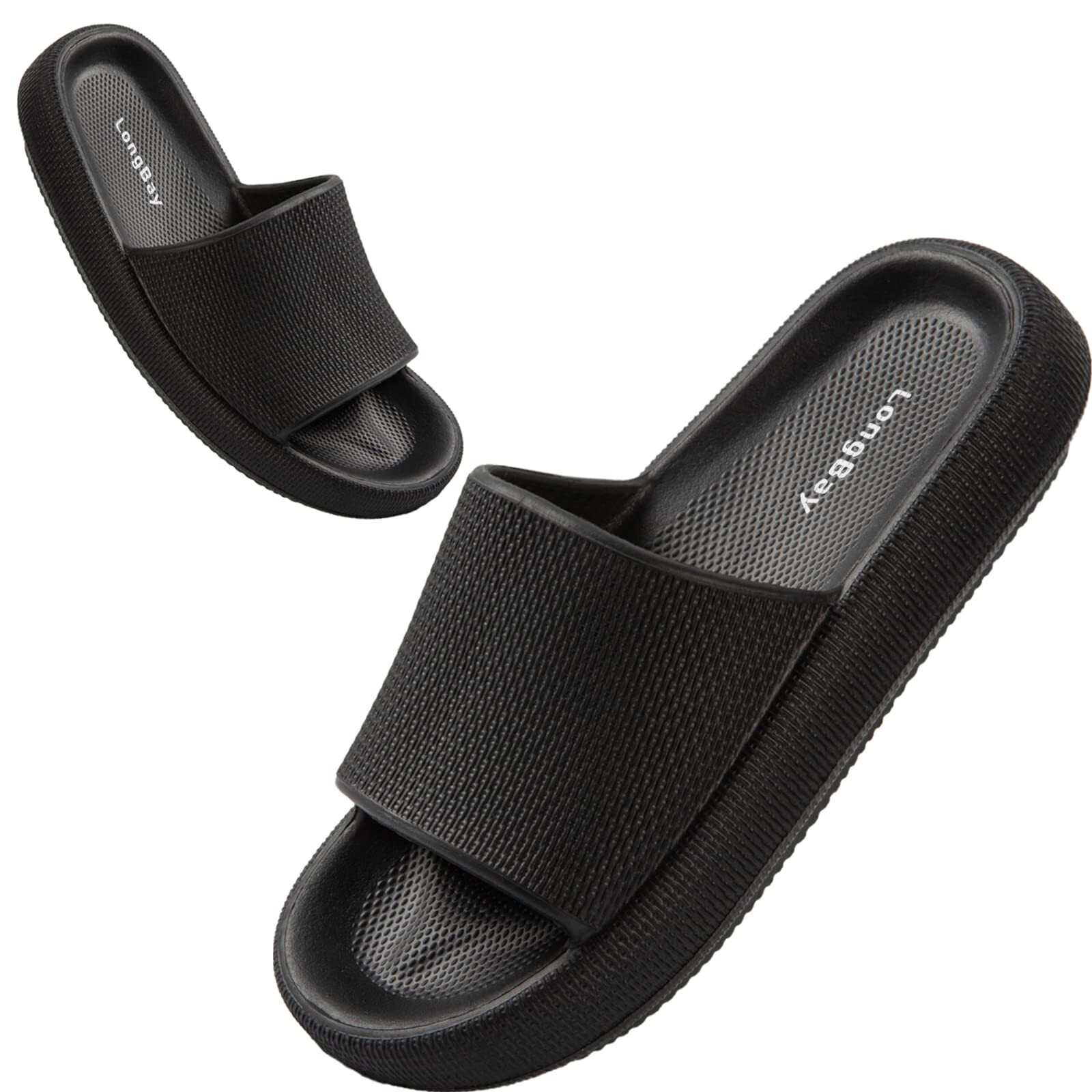 Women u0026 Men Cloud Slides Slippers for Comfy Pillow Slipper Shower Sandals  Shoes | eBay
