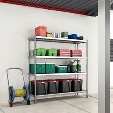 4 Tier Storage Shelf Heavy Duty Stainless Steel Shelves Organizer for Kitchen