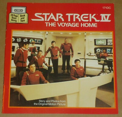 Star Trek IV The Voyage Home Read Along Book & Tape 7X7 1986