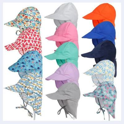 Summer Baby Girls Boys Sun Hat SPF 50+ Toddler Beach Hats Kids Legionnaire Cap