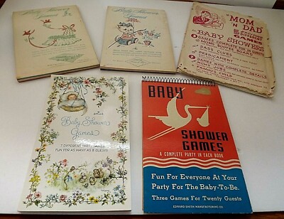 Vintage Baby Shower Games Planners and other Party Stuff