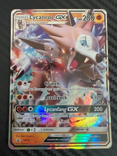 Pokémon TCG Sun & Moon Black Star Promo SM14 Lycanroc GX DMG