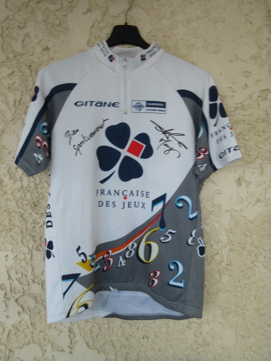 Maillot vélo rétro Française des Jeux Shimano Gitane