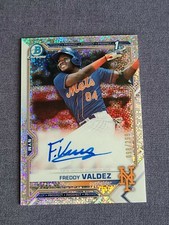 Freddy Valdez 098/299 Auto 2021 1st Bowman Chrome CPA-FV New York Mets MLB