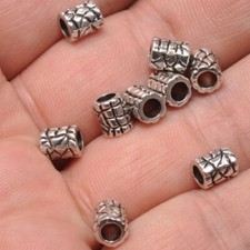 50pcs tibetan silver necklace bracelet beads charm spacer beads D121