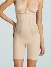 New Women's COMMANDO Beige Luxe Control High Waisted Short Size XS