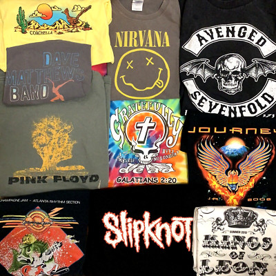 Rock Band T-Shirts Lot 10 Tees Resale Wholesale Tour Concert Dead