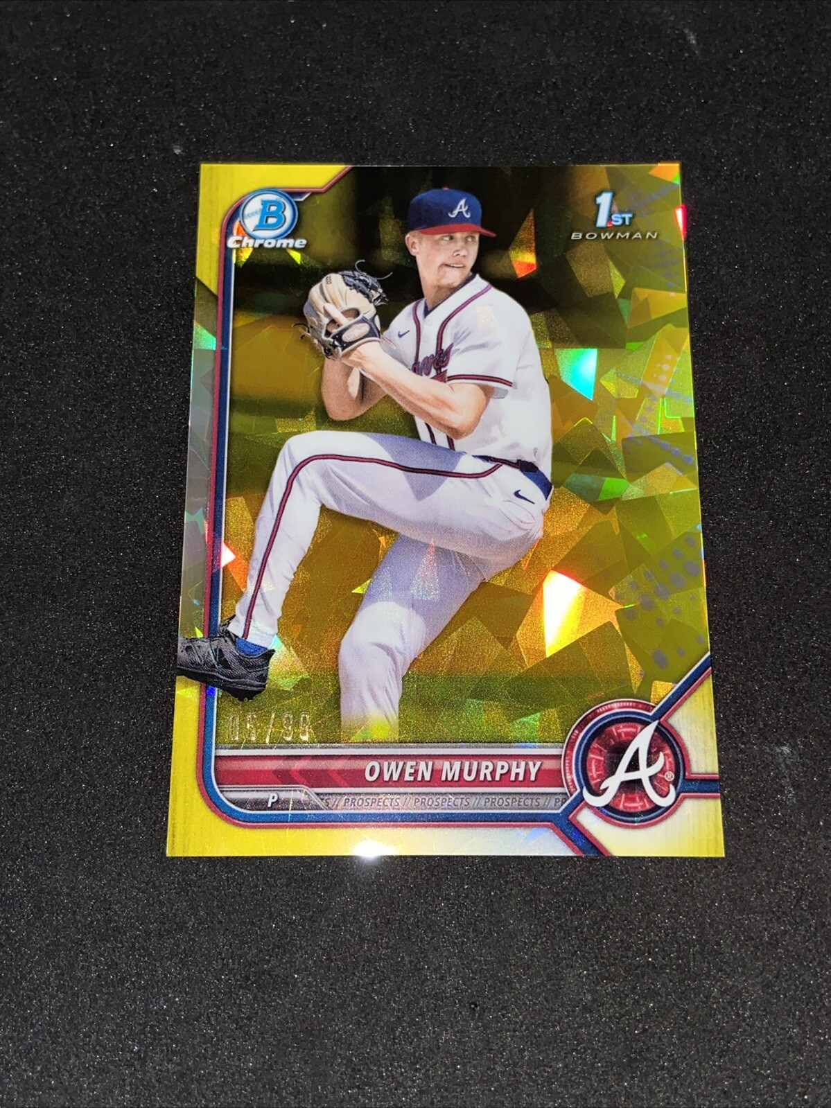 2022 Bowman Chrome 1st Sapphire Yellow Owen Murphy /99 #BDC-145 Atlanta Braves
