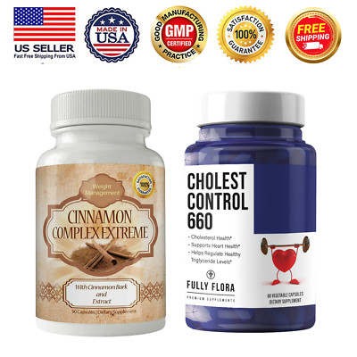 Cinnamon Bark Metabolism Booster Pills & Cholesterol Control Heart Supplement