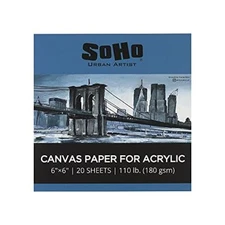  Acrylic Canvas Pads - Textured Canvas Paper Pad for Painting, Drawing, 