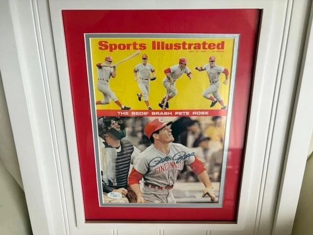 Pete Rose Cin. Reds Signed Sports Illustrated Magazine 5-27-68 JSA COA w/Frame - Image 4 of 4