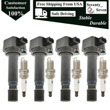 30520RNAA01 4Pcs Ignition Coil and Iridium Spark Plug Fit 2006-2010 Honda