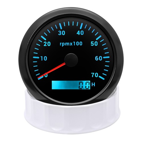 85MM Boat Tachometer Gauge 7000RPM Waterproof for Car Marine Truck w/ Hour Meter - Picture 8 of 12