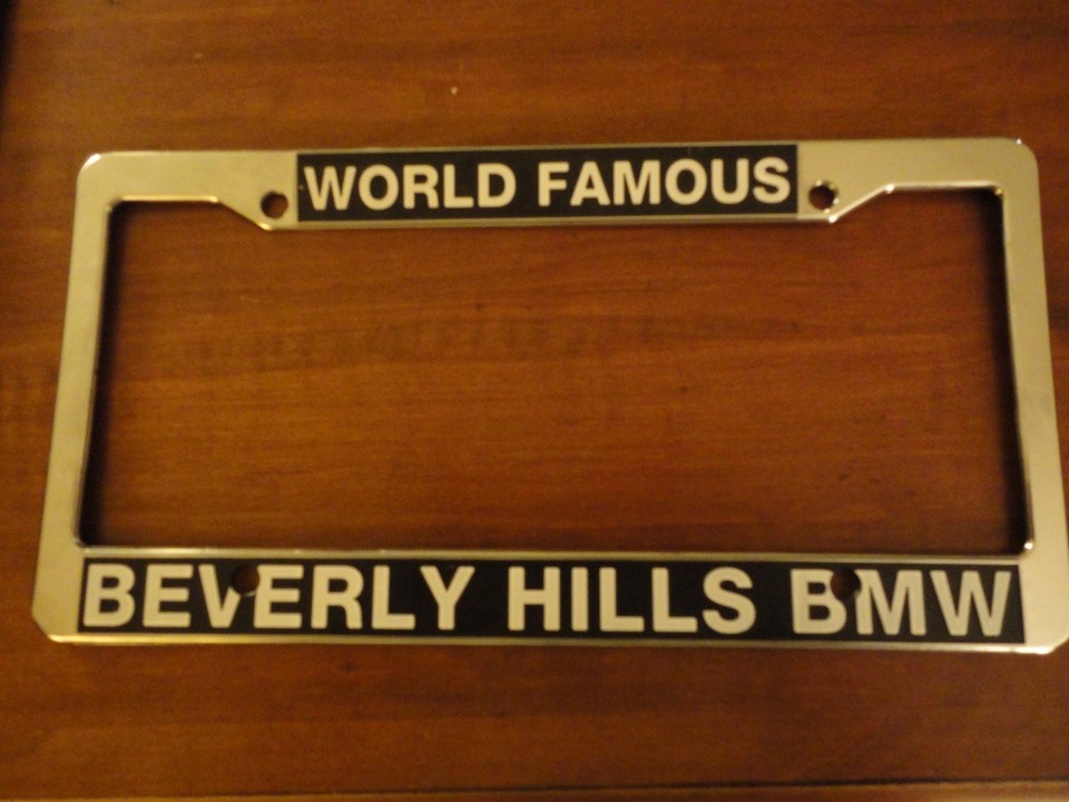 World Famous Beverly Hills BMW Dealership License Plate Frame. Plastic ...