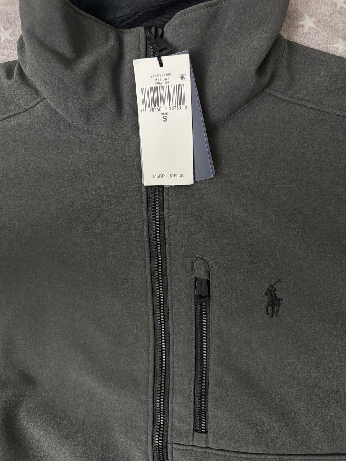 $198 Polo Ralph Lauren Men’s Barrier Windbreaker Jacket Grey Heather Size S image 6