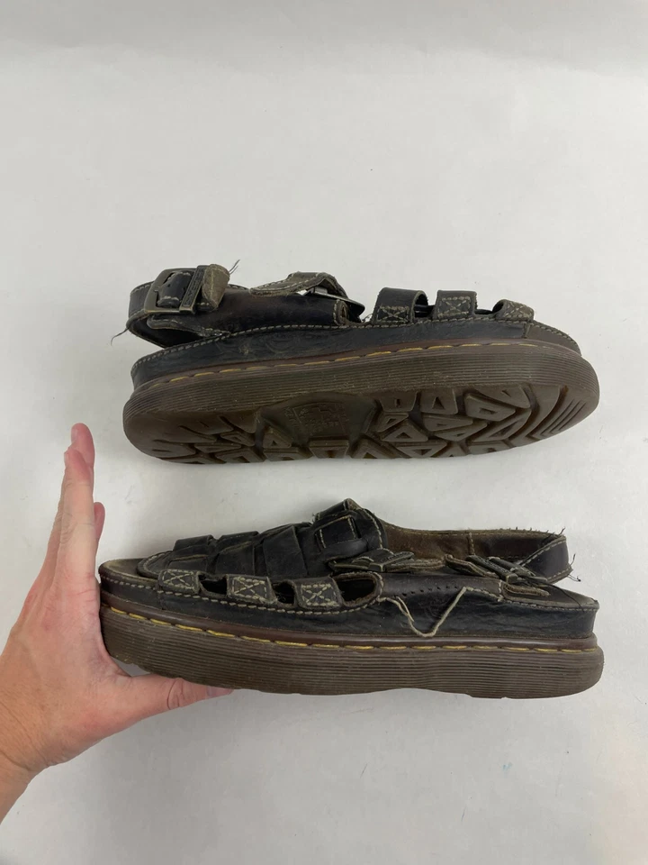 Zapatos Dr. Martens, Mujer Talla 11, Cuero Marrón, Gamuza, Vintage, Hebilla Foto 3 de 4